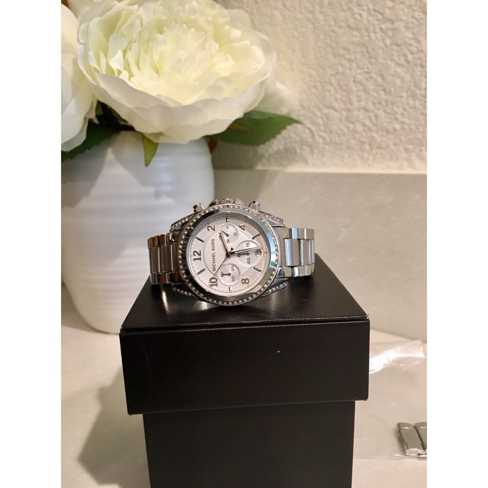 Michael Kors Silver With Stones Watch